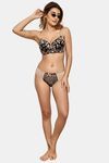 Prettycat Lightly Padded Underwire T-Shirt Bra With Floral Lace - Beige — thumbnail 4