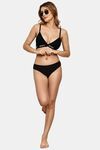 Prettycat Lightly Padded Nonwired Triangle Cup Bralette For Women - Black — thumbnail 4