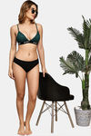 Prettycat Lightly Padded Nonwired Triangle Cup Bralette For Women - Green — thumbnail 4
