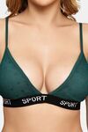 Prettycat Lightly Padded Nonwired Triangle Cup Bralette For Women - Green — thumbnail 5