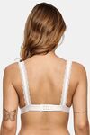 Prettycat Removable Cup Deep V-Neckline Bra For Women - White — thumbnail 3