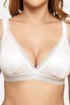 Prettycat Removable Cup Deep V-Neckline Bra For Women - White — thumbnail 5
