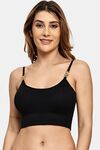 Prettycat Removable Cup Bralette Bra For Women - Black — thumbnail 1