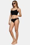 Prettycat Removable Cup Bralette Bra For Women - Black — thumbnail 4