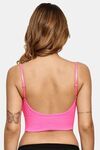 Prettycat Removable Cup Bralette Bra For Women - Pink — thumbnail 3