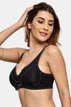 Prettycat Wireless Removable Cup Sports Bra For Women - Black — thumbnail 2