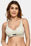 Prettycat Wireless Removable Cup Sports Bra For Women - Green — thumbnail 1