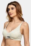 Prettycat Wireless Removable Cup Sports Bra For Women - Green — thumbnail 2