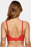 Prettycat Wireless Removable Cup Sports Bra For Women - Red — thumbnail 3