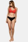 Prettycat Wireless Removable Cup Sports Bra For Women - Red — thumbnail 4