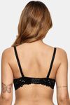 Prettycat Pushup Padded Underwire Lace Bra For Women - Black — thumbnail 3