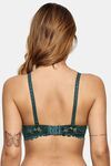 Prettycat Pushup Padded Underwire Lace Bra For Women - Green — thumbnail 3