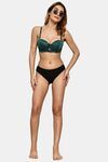 Prettycat Pushup Padded Underwire Lace Bra For Women - Green — thumbnail 4