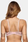 Prettycat Pushup Padded Underwire Lace Bra For Women - Mauve — thumbnail 3