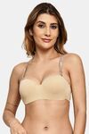 Prettycat Lightly Padded Underwire Multiway Balconette Bra - Beige — thumbnail 1