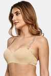 Prettycat Lightly Padded Underwire Multiway Balconette Bra - Beige — thumbnail 2