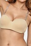 Prettycat Lightly Padded Underwire Multiway Balconette Bra - Beige — thumbnail 5
