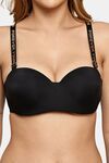 Prettycat Lightly Padded Underwire Multiway Balconette Bra - Black — thumbnail 5