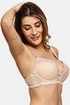 Prettycat Underwire Lace T-Shirt For Women  - Beige — thumbnail 2