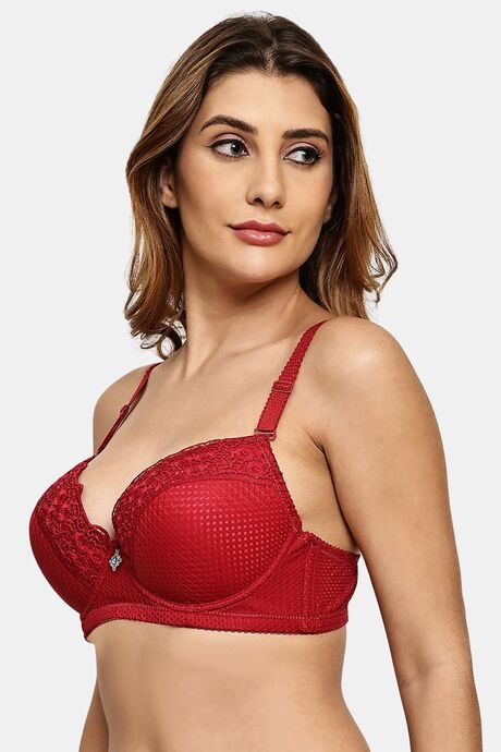 Prettycat Underwire Lace T-Shirt For Women  - Red — image 2