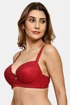 Prettycat Underwire Lace T-Shirt For Women  - Red — thumbnail 2