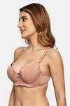 Prettycat Pushup Padded Underwire Lace T-Shirt Bra For Women - Beige — thumbnail 2