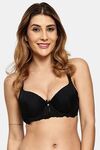 Prettycat Pushup Padded Underwire Lace T-Shirt Bra For Women - Black — thumbnail 1