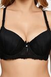 Prettycat Pushup Padded Underwire Lace T-Shirt Bra For Women - Black — thumbnail 5