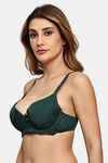Prettycat Pushup Padded Underwire Lace T-Shirt Bra For Women - Green — thumbnail 2