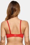 Prettycat Pushup Padded Underwire Lace T-Shirt Bra For Women - Red — thumbnail 3
