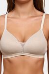 Prettycat Women’S Everyday Comfort Lightly Padded Non-Wired Bra - Beige — thumbnail 5