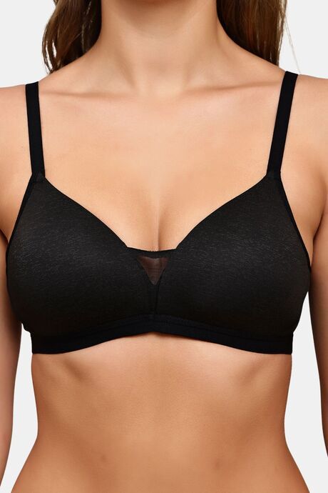 PrettyCat Deep Cut Nonwire Plunge Bra For Women — image 5