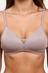 Prettycat Women’S Everyday Comfort Lightly Padded Non-Wired Bra - Grey — thumbnail 5