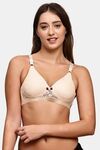 Prettycat Women’S Lace Non-Wired Lightly Padded T-Shirt Bra - Beige — thumbnail 1