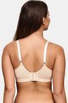 Prettycat Women’S Lace Non-Wired Lightly Padded T-Shirt Bra - Beige — thumbnail 3