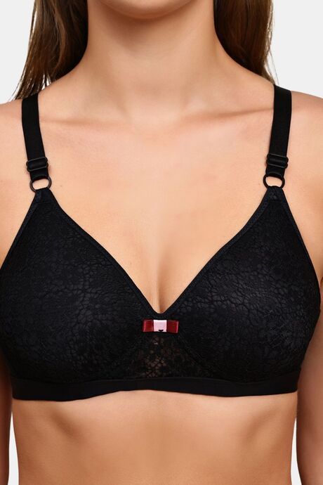 Prettycat Women’S Lace Non-Wired Lightly Padded T-Shirt Bra - Black — image 5