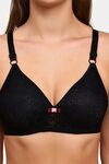 Prettycat Women’S Lace Non-Wired Lightly Padded T-Shirt Bra - Black — thumbnail 5