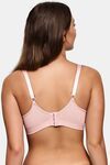 Prettycat Women’S Lace Non-Wired Lightly Padded T-Shirt Bra - Pink — thumbnail 3