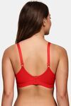 Prettycat Women’S Lace Non-Wired Lightly Padded T-Shirt Bra - Red — thumbnail 3