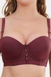 Prettycat Smooth Finish Seamless Strapless T-Shirt Bra - Wine — thumbnail 6