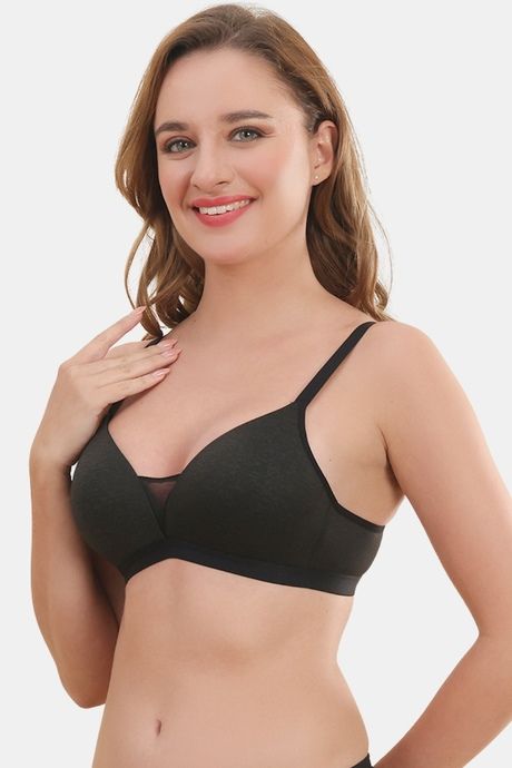 PrettyCat Deep Cut Nonwire Plunge Bra For Women — image 4