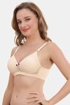 Prettycat Lightly Padded Non-Wire Lace T-Shirt Bra - Beige — thumbnail 3