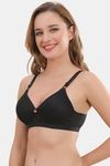 Prettycat Lightly Padded Non-Wire Lace T-Shirt Bra - Black — thumbnail 3