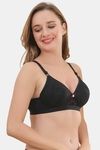 Prettycat Lightly Padded Non-Wire Lace T-Shirt Bra - Black — thumbnail 4