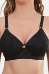Prettycat Lightly Padded Non-Wire Lace T-Shirt Bra - Black — thumbnail 6