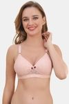 Prettycat Lightly Padded Non-Wire Lace T-Shirt Bra - Pink — thumbnail 1