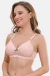 Prettycat Lightly Padded Non-Wire Lace T-Shirt Bra - Pink — thumbnail 3