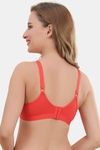 Prettycat Lightly Padded Non-Wire Lace T-Shirt Bra - Red — thumbnail 2