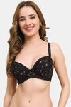Prettycat Lightly Padded Underwire Printed T-Shirt Bra - Black — thumbnail 1