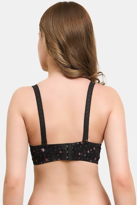 Prettycat Lightly Padded Underwire Printed T-Shirt Bra - Black — image 2